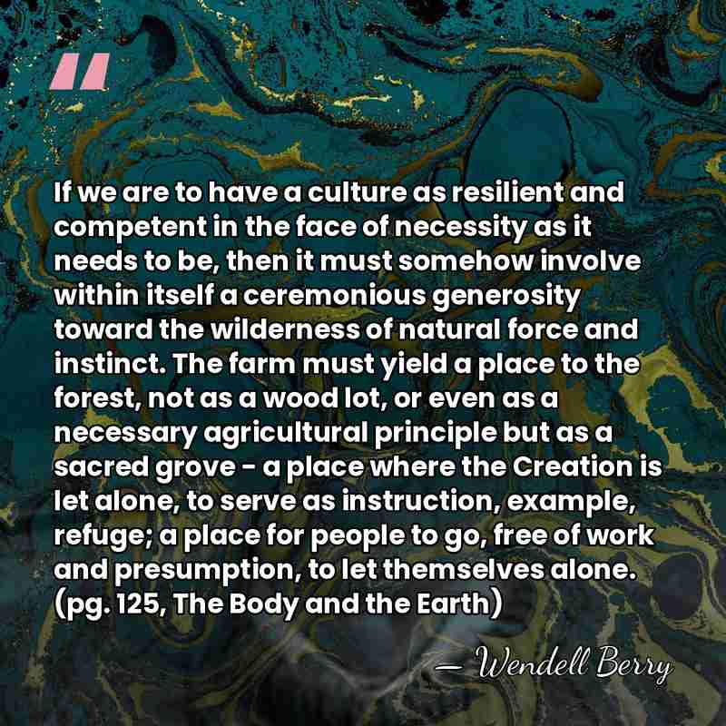 If we are to have a culture as resilient and competent in&hellip; - Wendell Berry