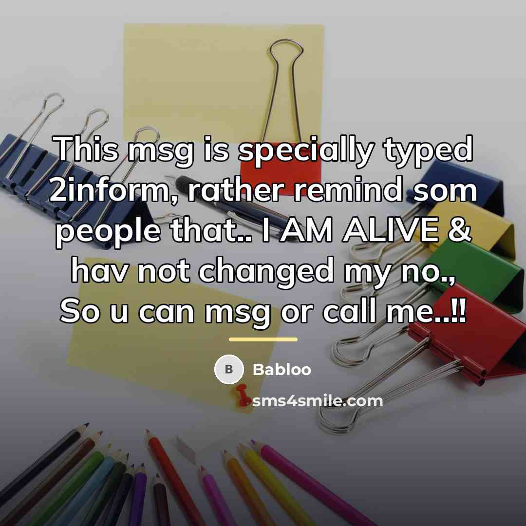 “This msg is specially typed 2inform, rather remind som people…” quote by Babloo