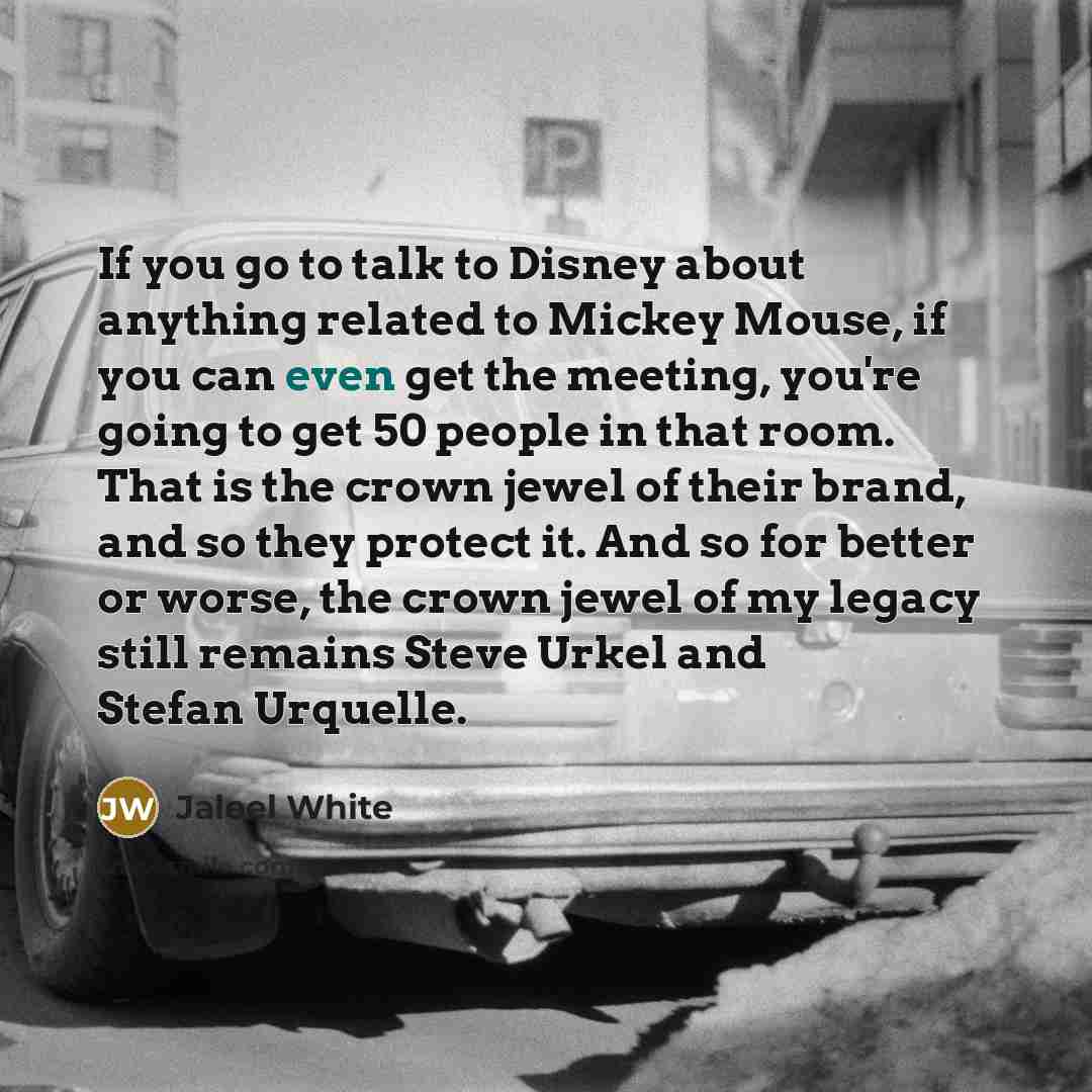 “If you go to talk to Disney about anything related…” quote by Jaleel White