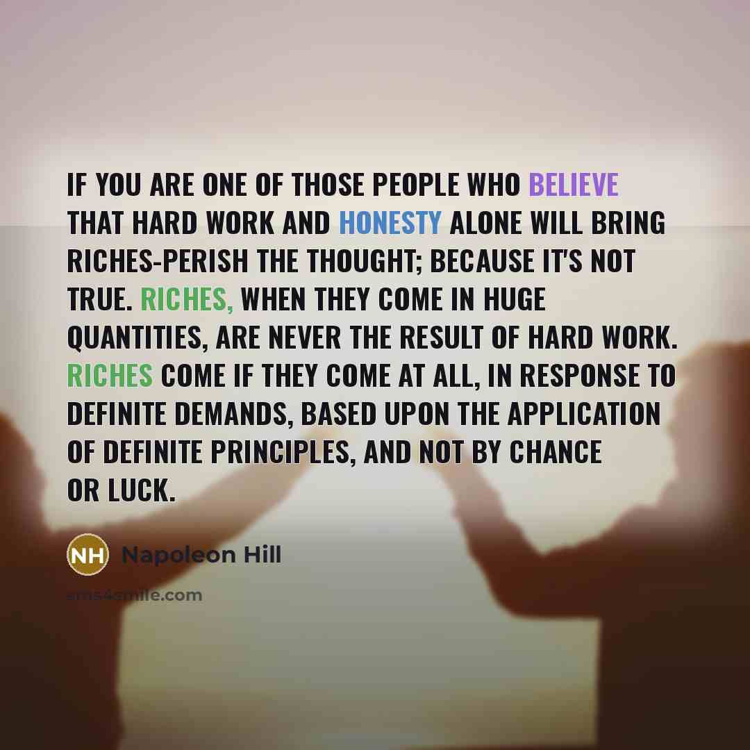 “If you are one of those people who believe that…” quote by Napoleon Hill