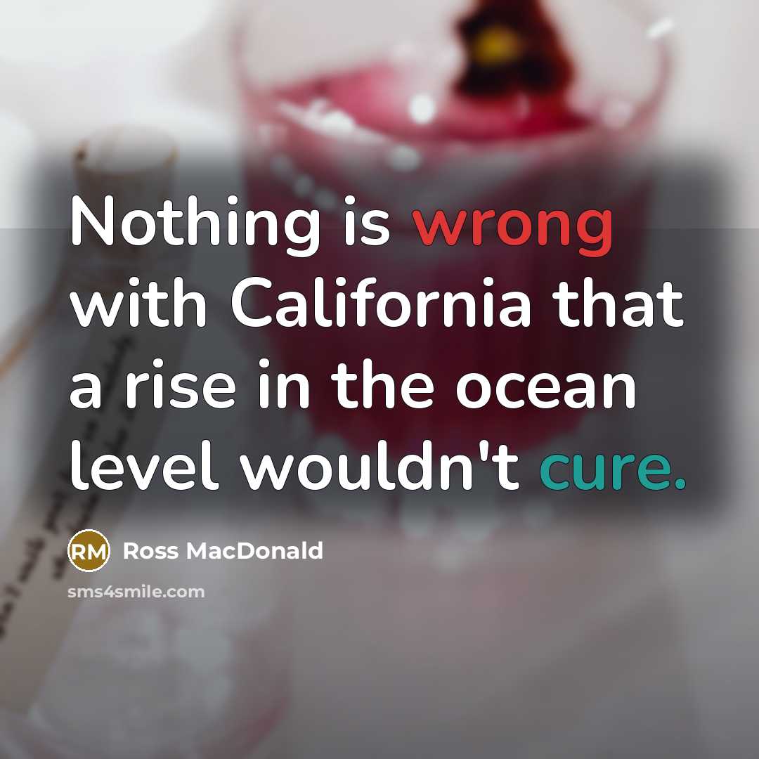 “Nothing is wrong with California that a rise in the…” quote by Ross Macdonald