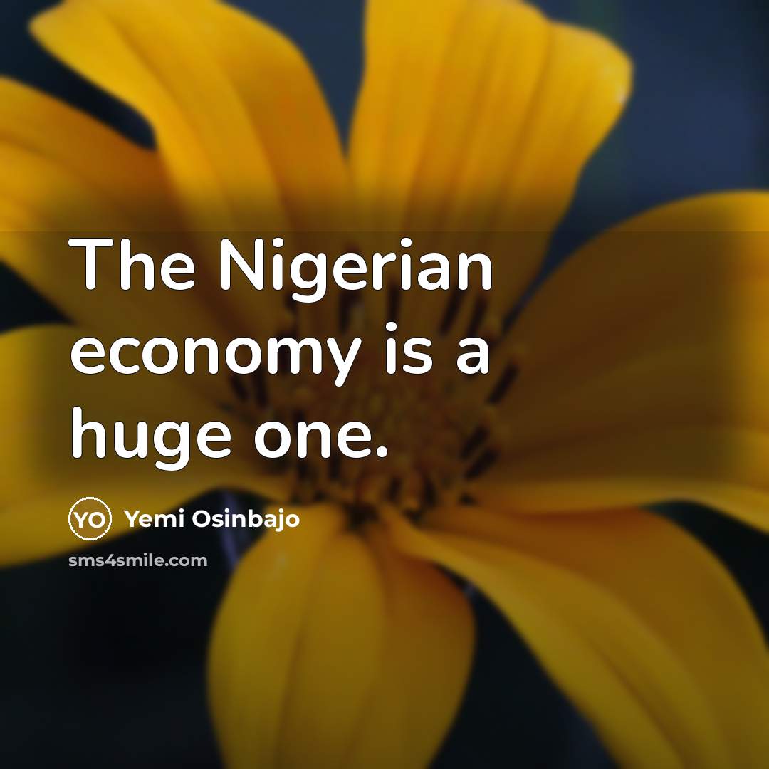 “The Nigerian economy is a huge one.…” quote by Yemi Osinbajo
