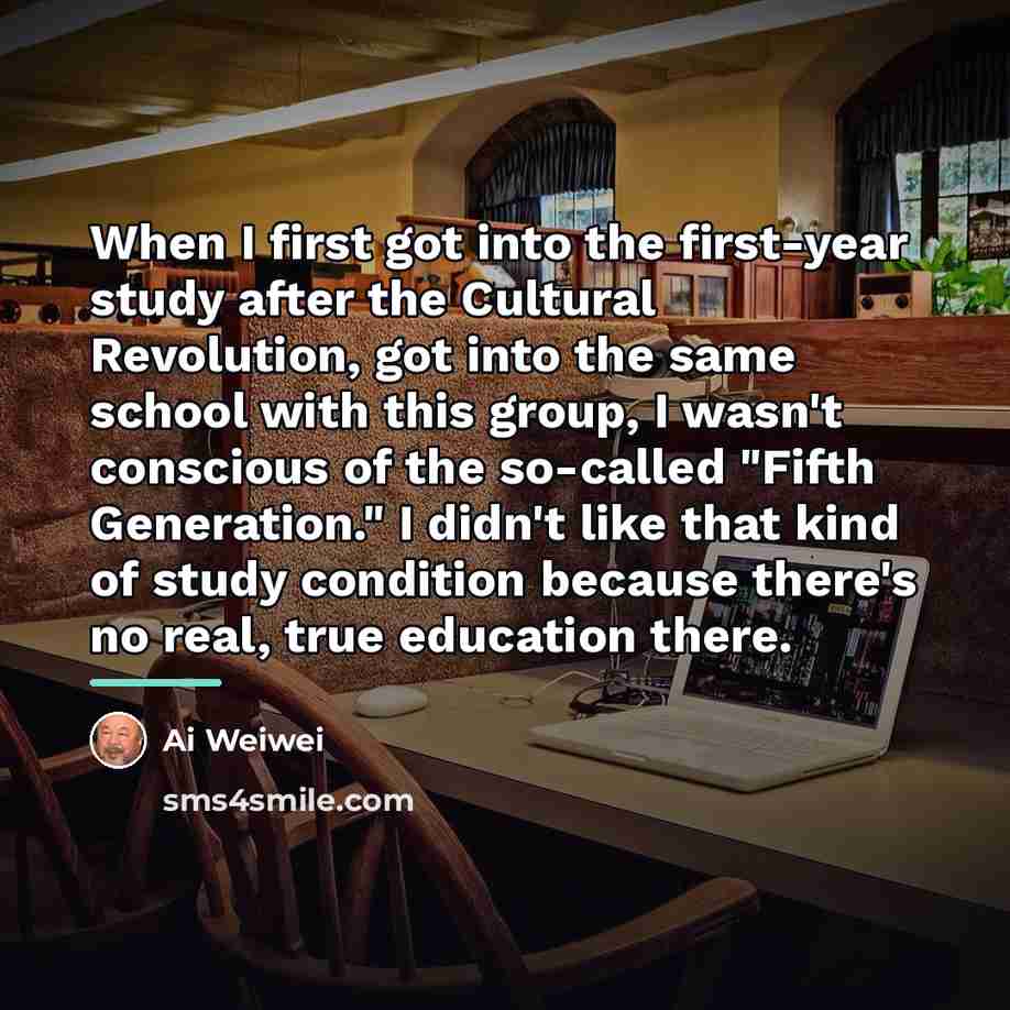 “When I first got into the first-year study after the…” quote by Ai Weiwei