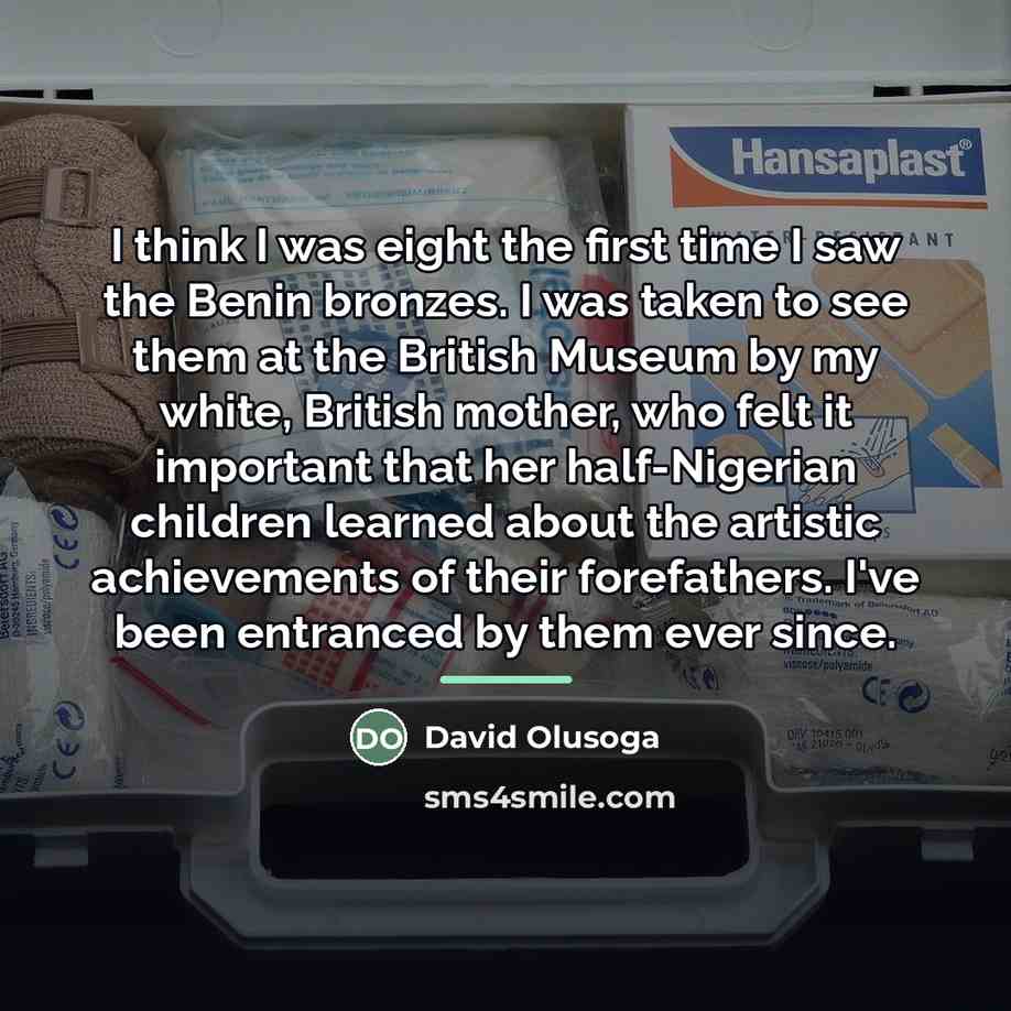 “I think I was eight the first time I saw…” quote by David Olusoga