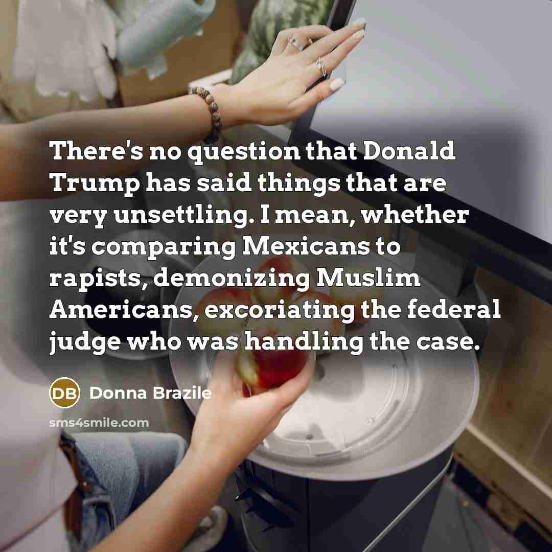 “There's no question that Donald Trump has said things that…” quote by Donna Brazile