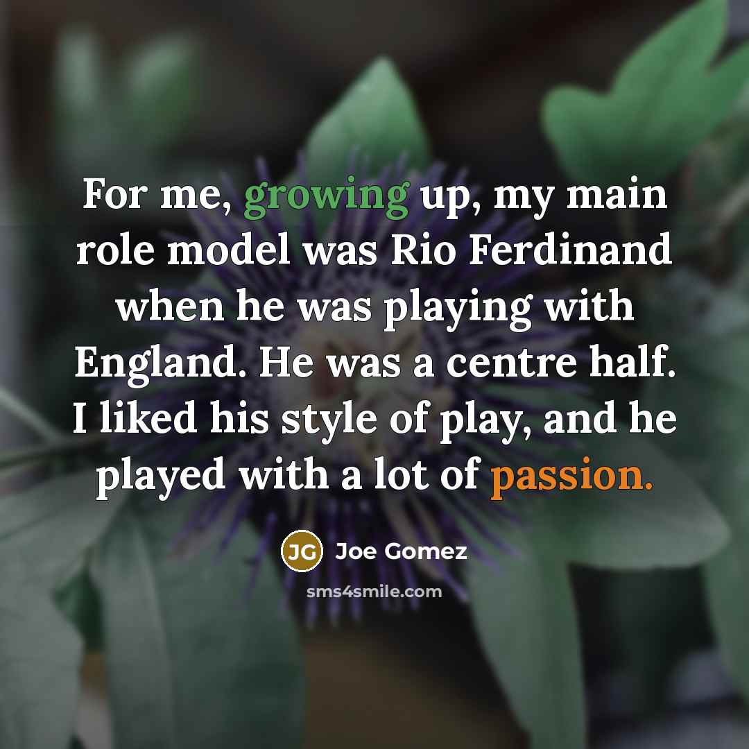 “For me, growing up, my main role model was Rio…” quote by Joe Gomez