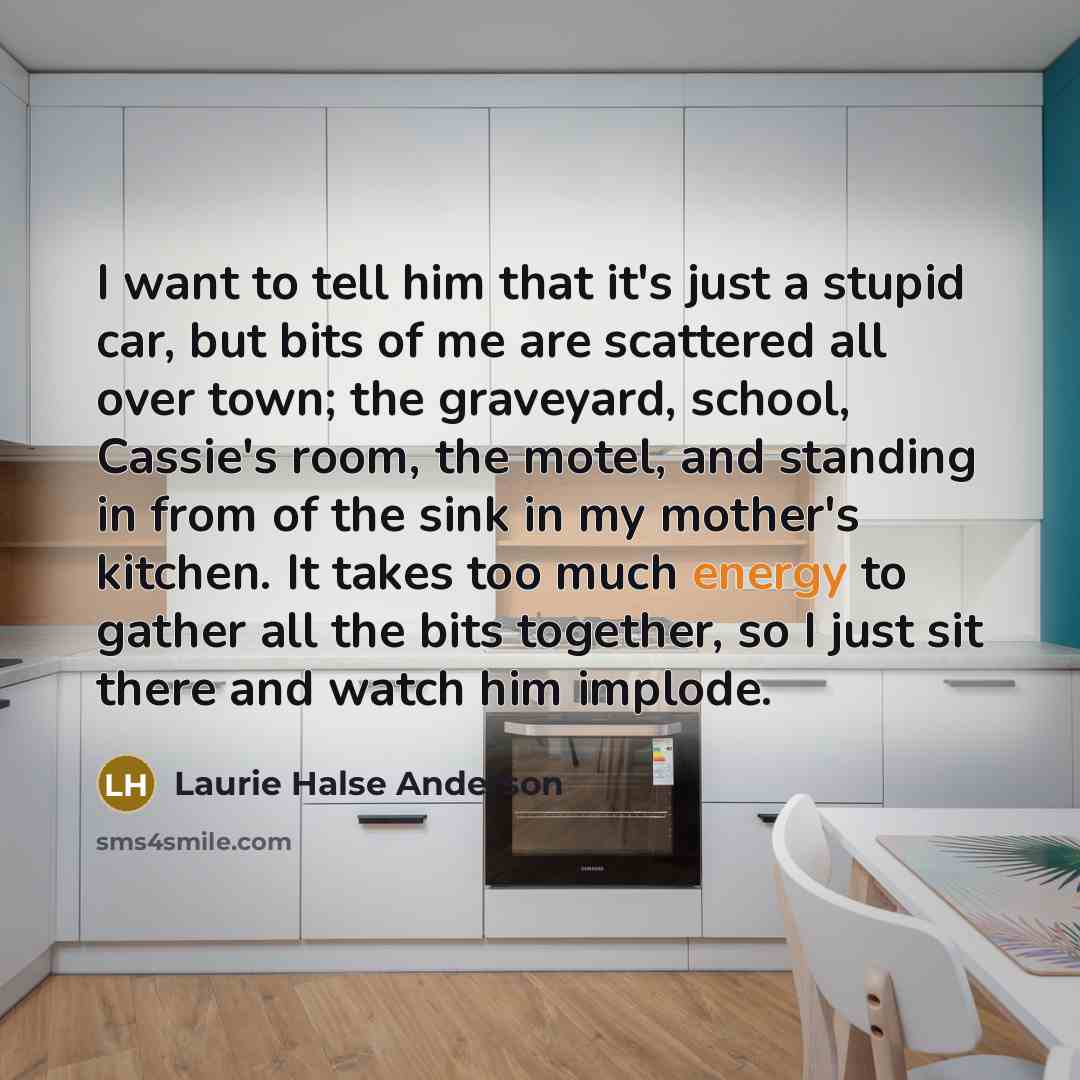 “I want to tell him that it's just a stupid…” quote by Laurie Halse Anderson