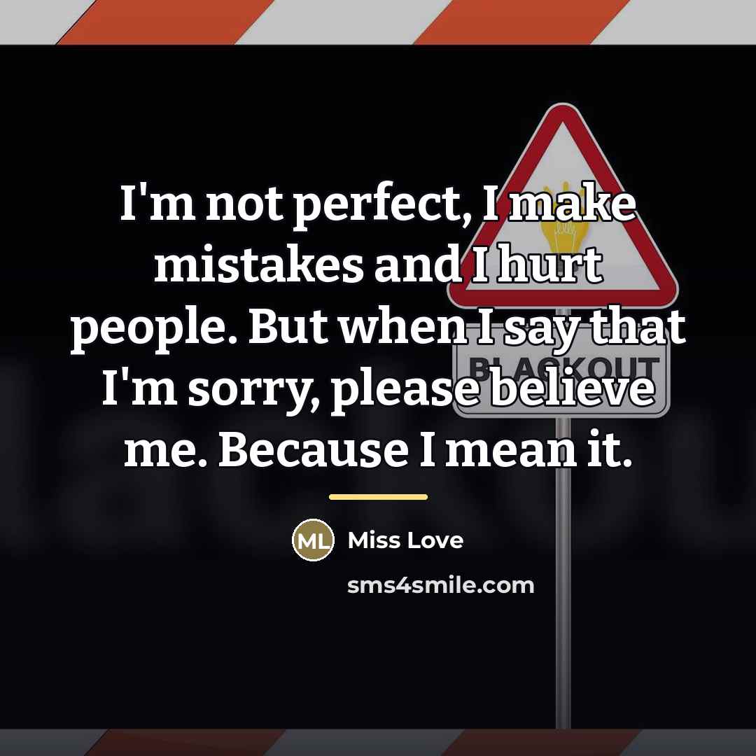“I'm not perfect, I make mistakes and I hurt people.…” quote by Miss Love