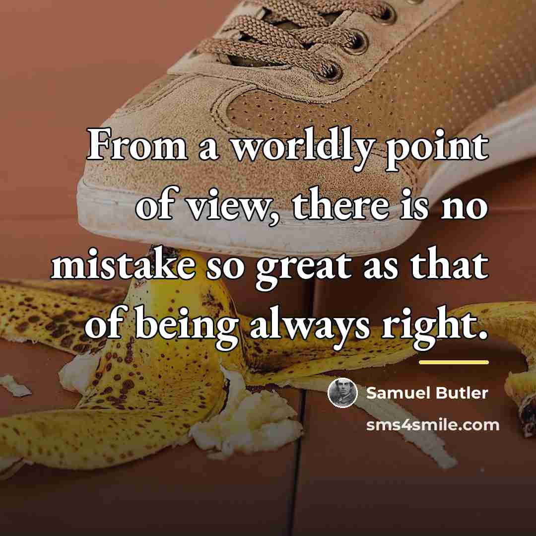 “From a worldly point of view, there is no mistake…” quote by Samuel Butler