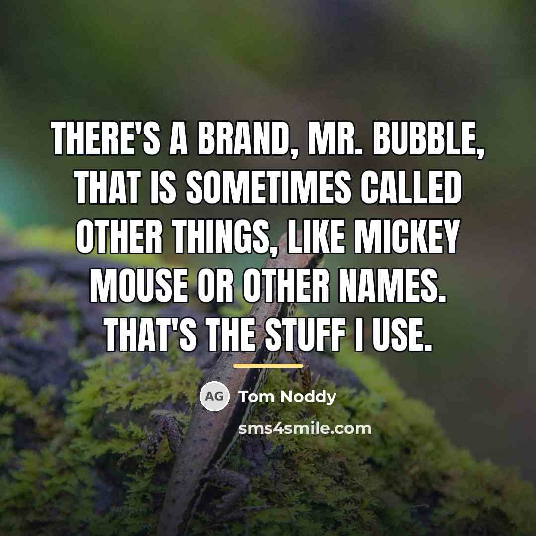 “There's a brand, Mr. Bubble, that is sometimes called other…” quote by Tom Noddy