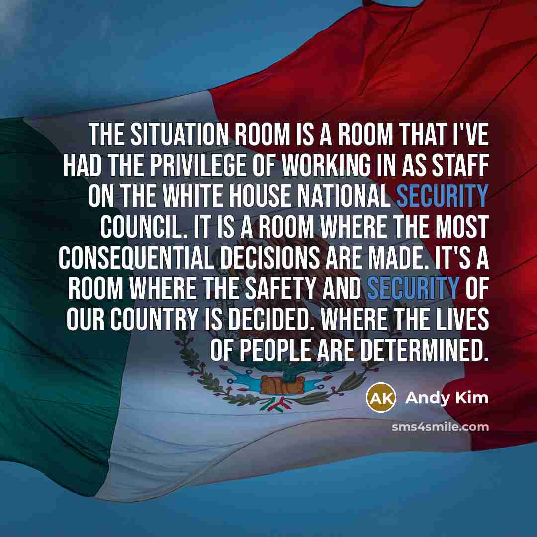 “The Situation Room is a room that I've had the…” quote by Andy Kim