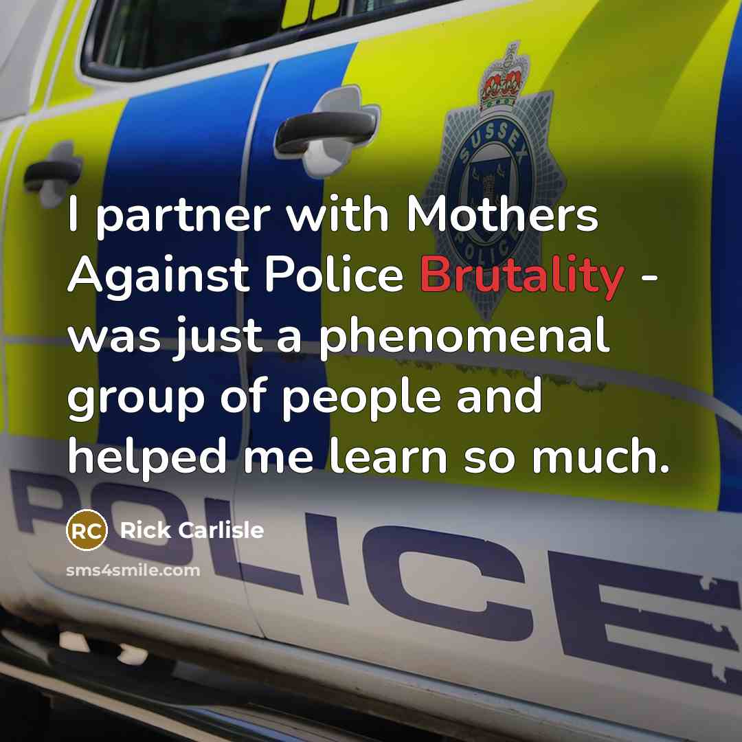 “I partner with Mothers Against Police Brutality - was just…” quote by Rick Carlisle