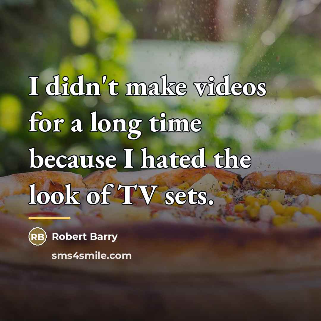 “I didn't make videos for a long time because I…” quote by Robert Barry