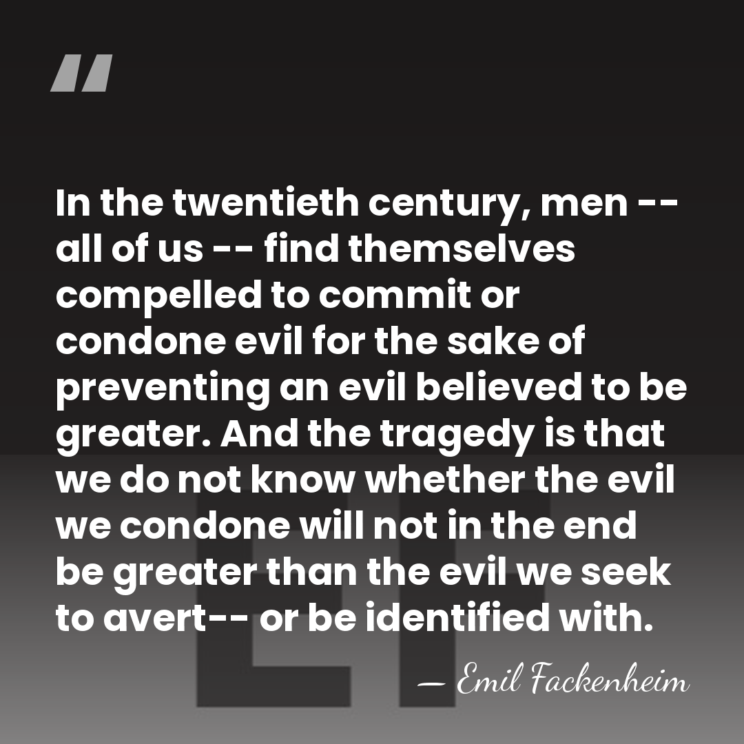 In the twentieth century, men -- all of us -- find themselves&hellip; - Emil Fackenheim