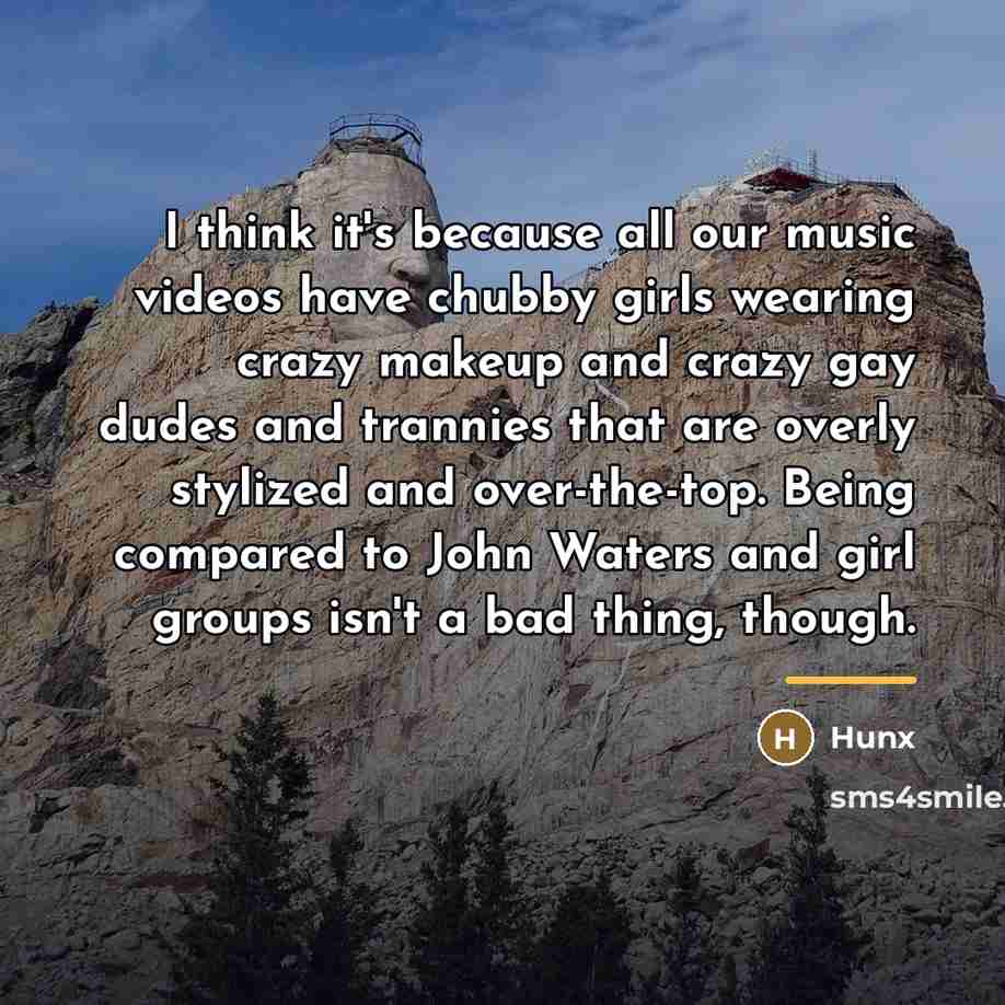 “I think it's because all our music videos have chubby…” quote by Hunx