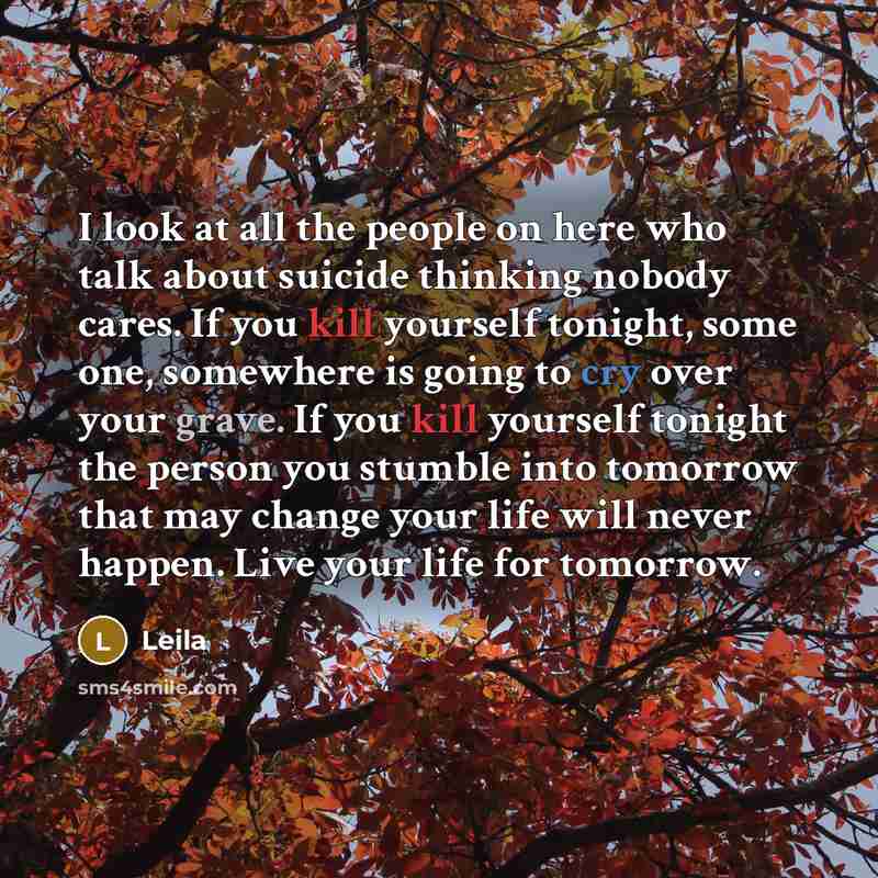 “I look at all the people on here who talk…” quote by Leila