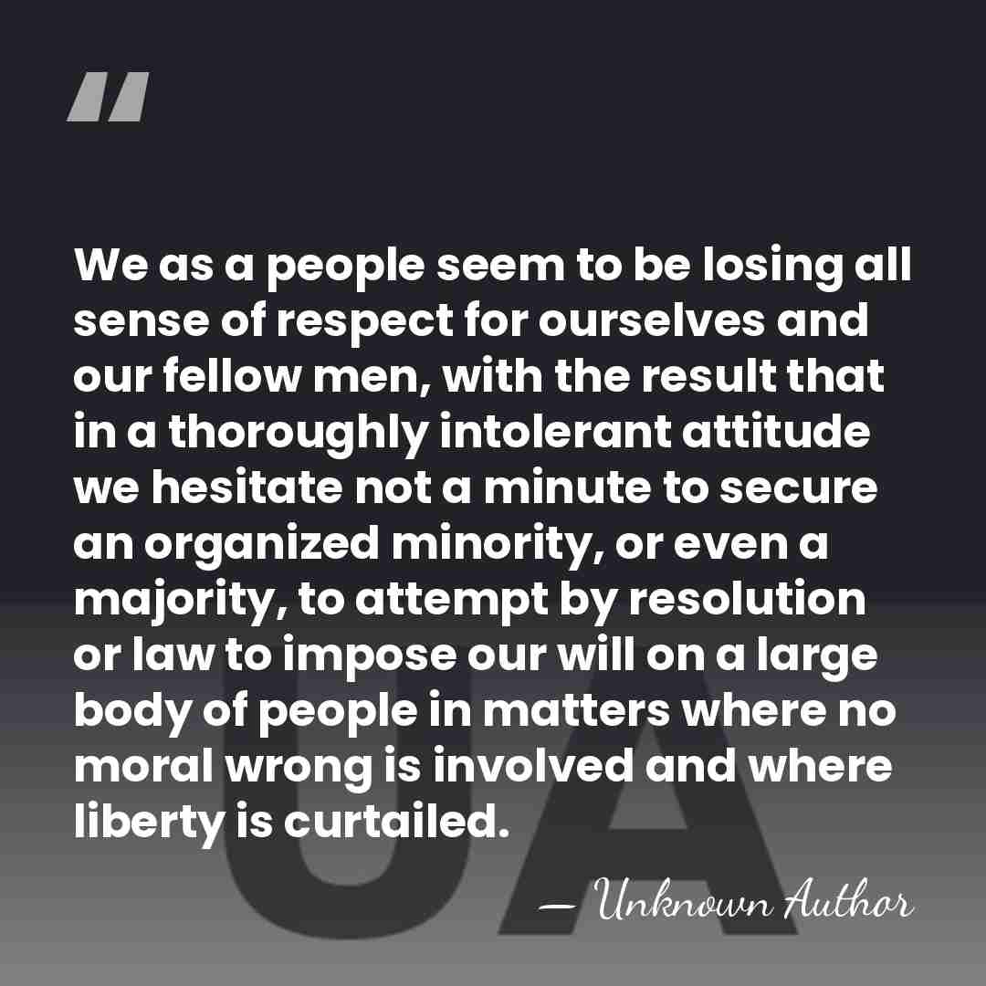 We as a people seem to be losing all sense of respect&hellip; - Unknown Author