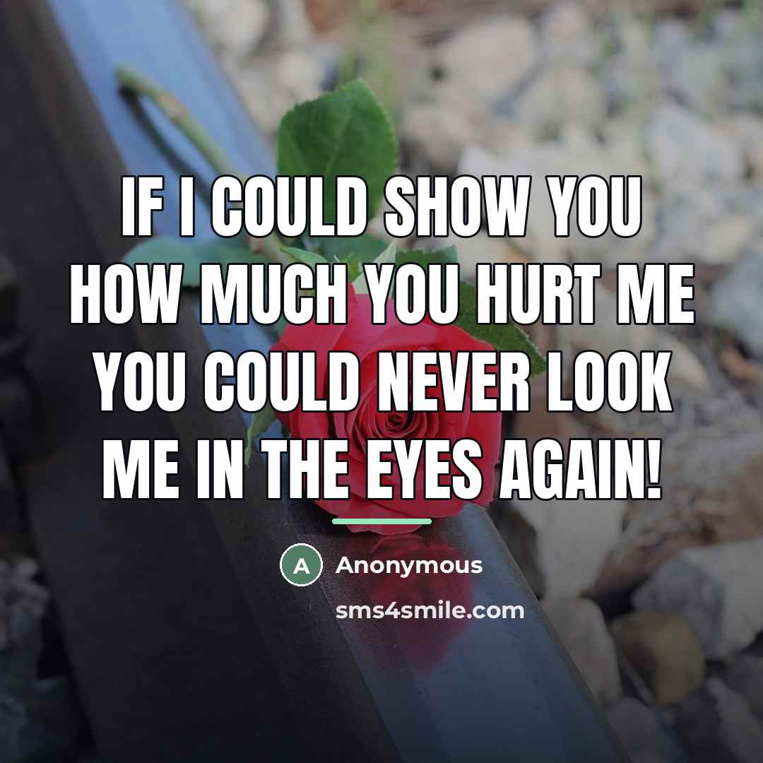 “If I could show you how much you hurt me…” quote by Anonymous
