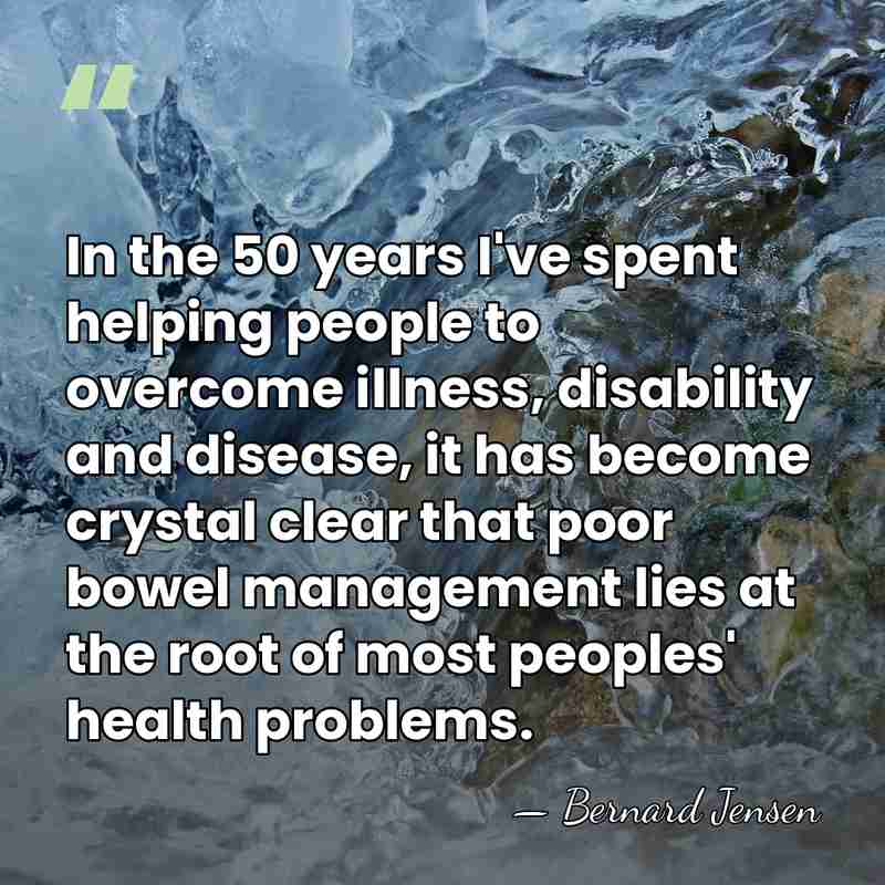 In the 50 years I've spent helping people to overcome illness, disability&hellip; - Bernard Jensen