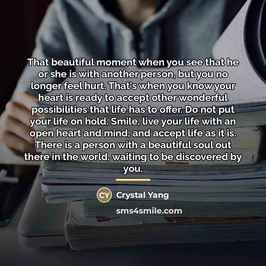 “That beautiful moment when you see that he or she…” quote by Crystal Yang