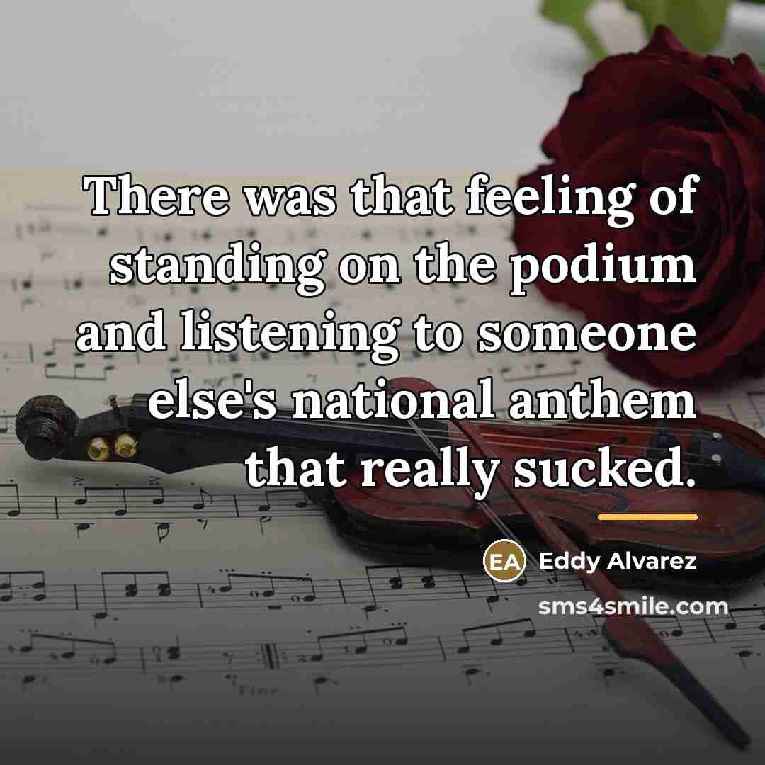“There was that feeling of standing on the podium and…” quote by Eddy Alvarez