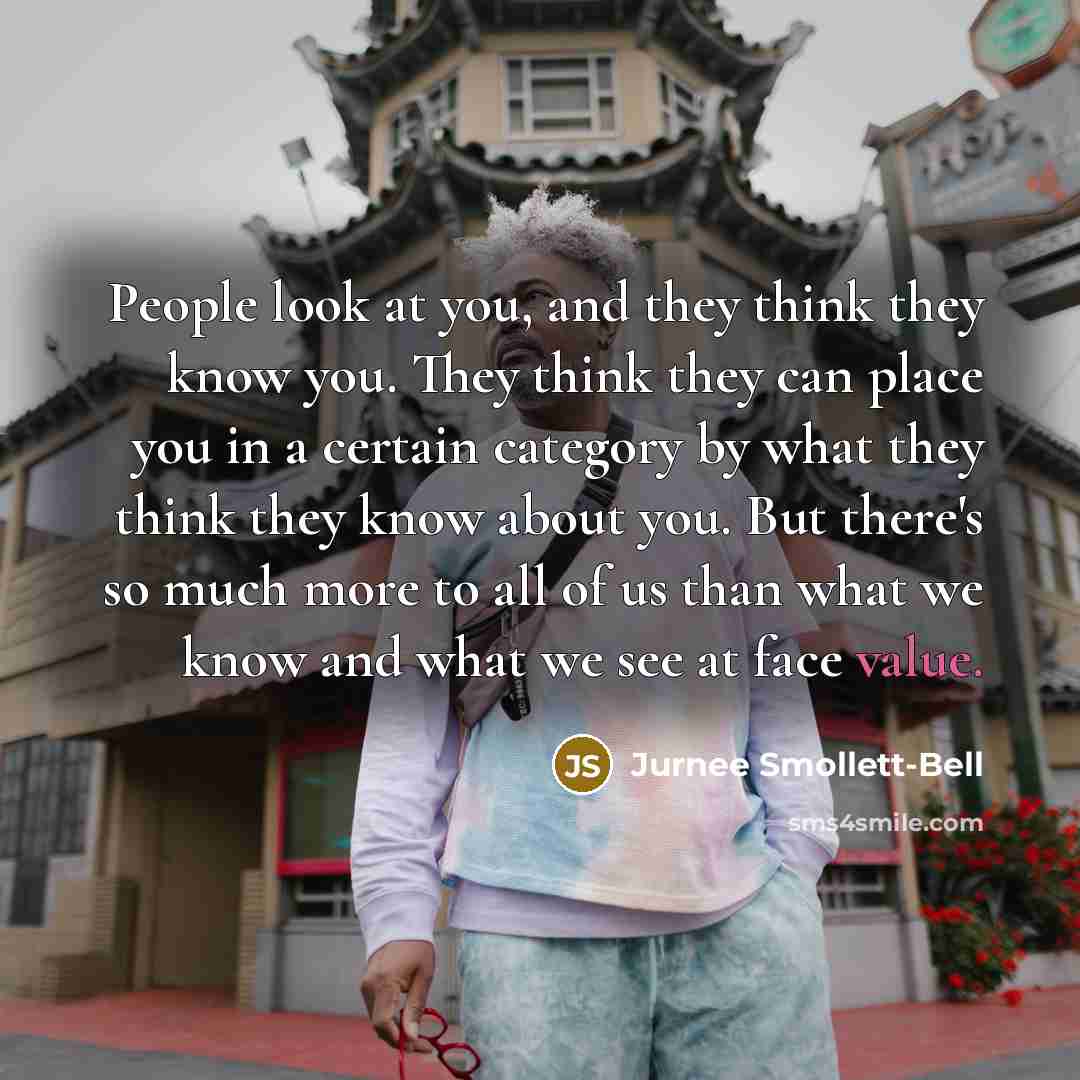 “People look at you, and they think they know you.…” quote by Jurnee Smollett-Bell