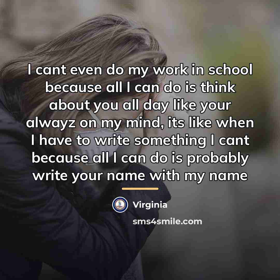 “I cant even do my work in school because all…” quote by Virginia