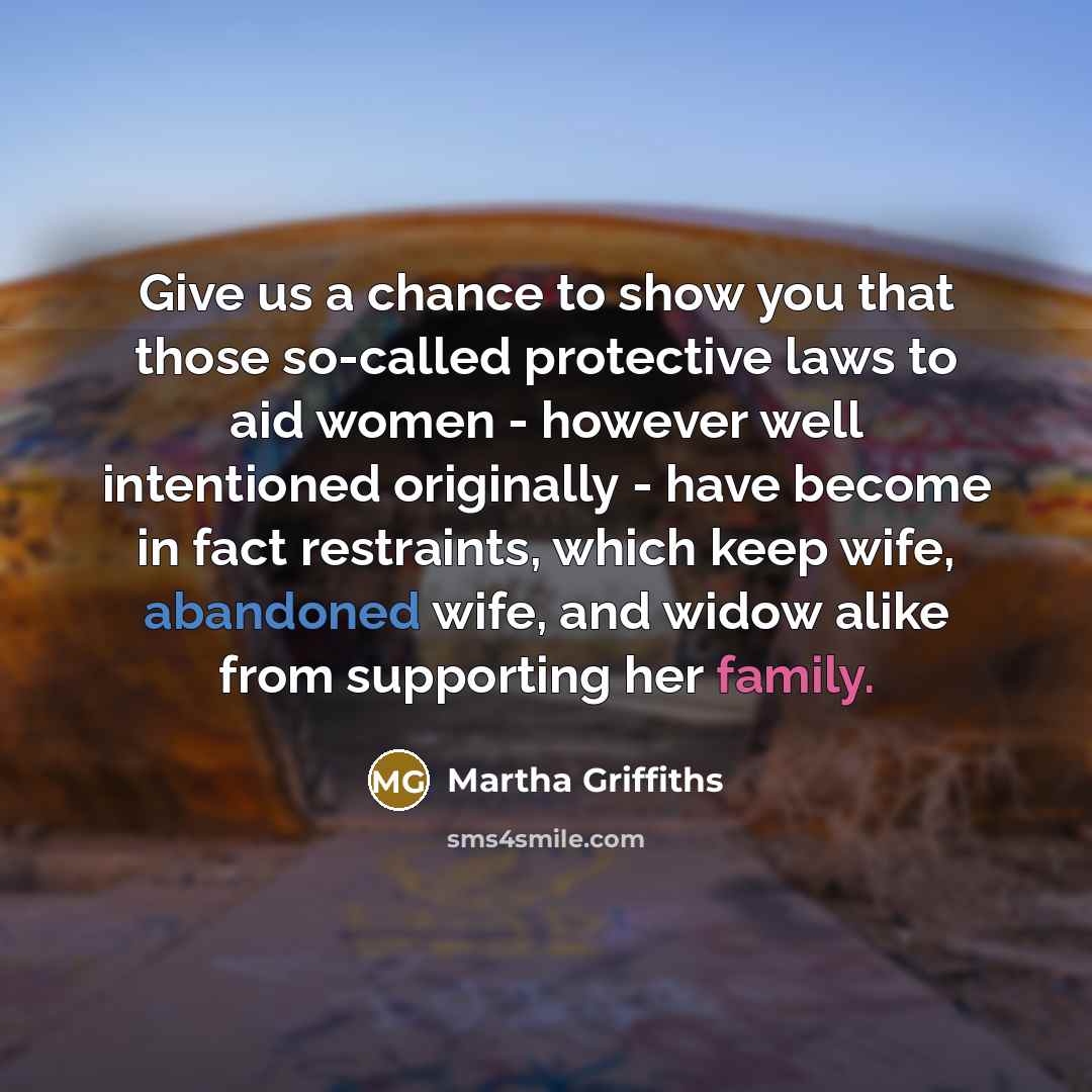 “Give us a chance to show you that those so-called…” quote by Martha Griffiths