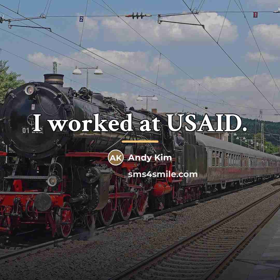 “I worked at USAID.…” quote by Andy Kim