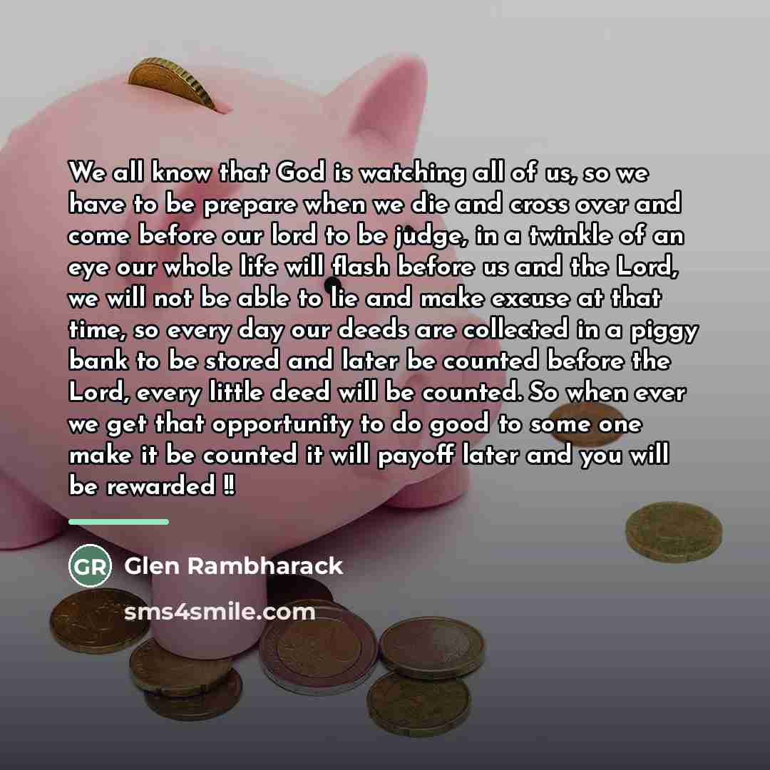 “We all know that God is watching all of us,…” quote by Glen Rambharack