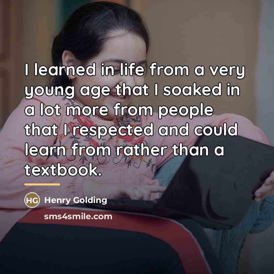 “I learned in life from a very young age that…” quote by Henry Golding