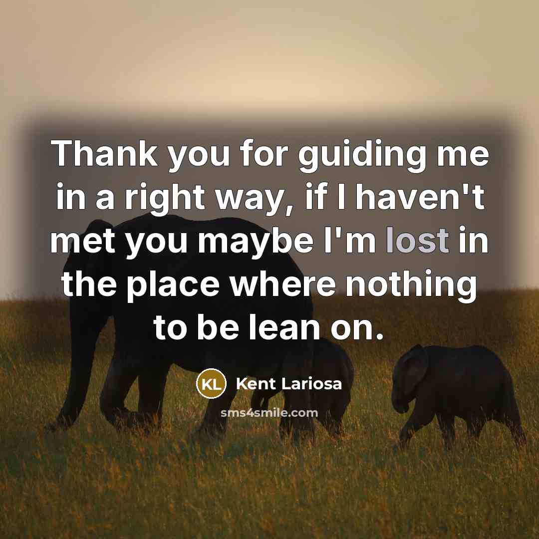 “Thank you for guiding me in a right way, if…” quote by Kent Lariosa