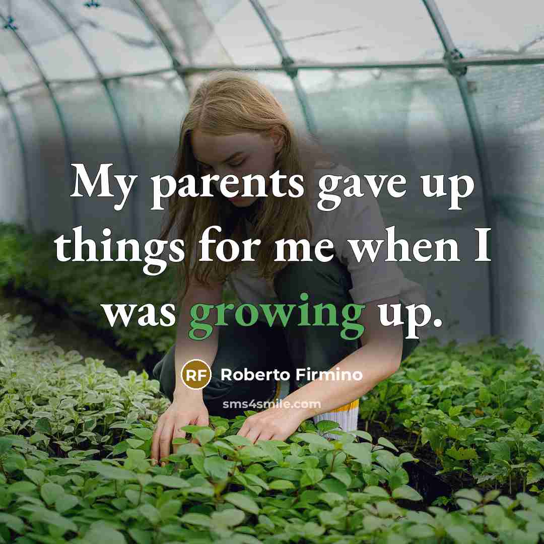 “My parents gave up things for me when I was…” quote by Roberto Firmino