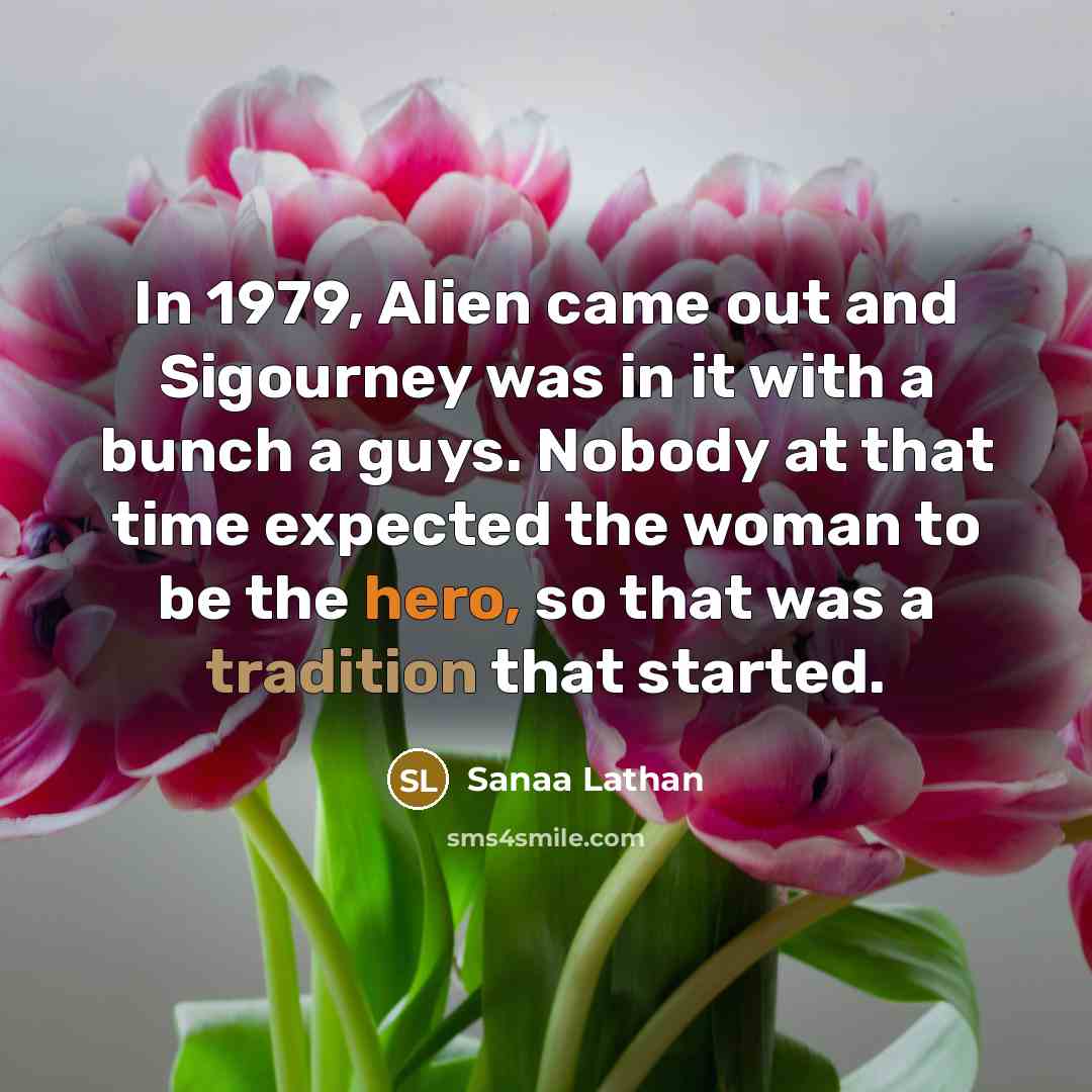 “In 1979, Alien came out and Sigourney was in it…” quote by Sanaa Lathan