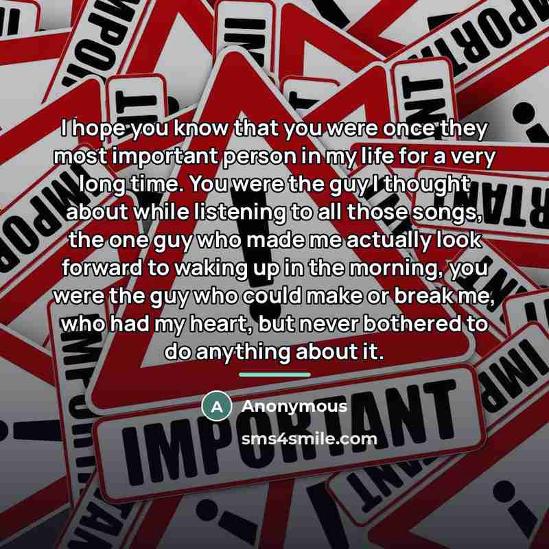 “I hope you know that you were once they most…” quote by Anonymous