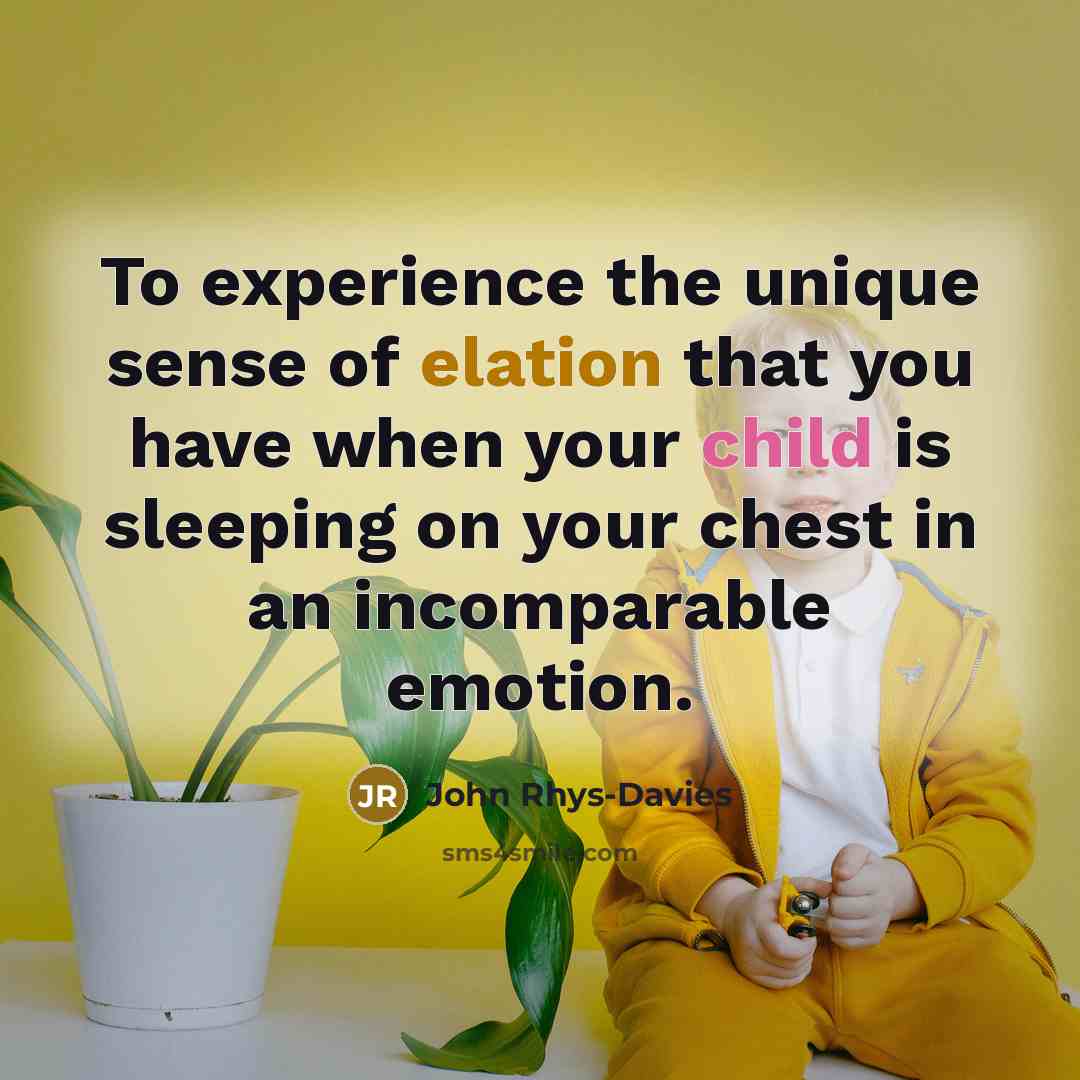 “To experience the unique sense of elation that you have…” quote by John Rhys-Davies
