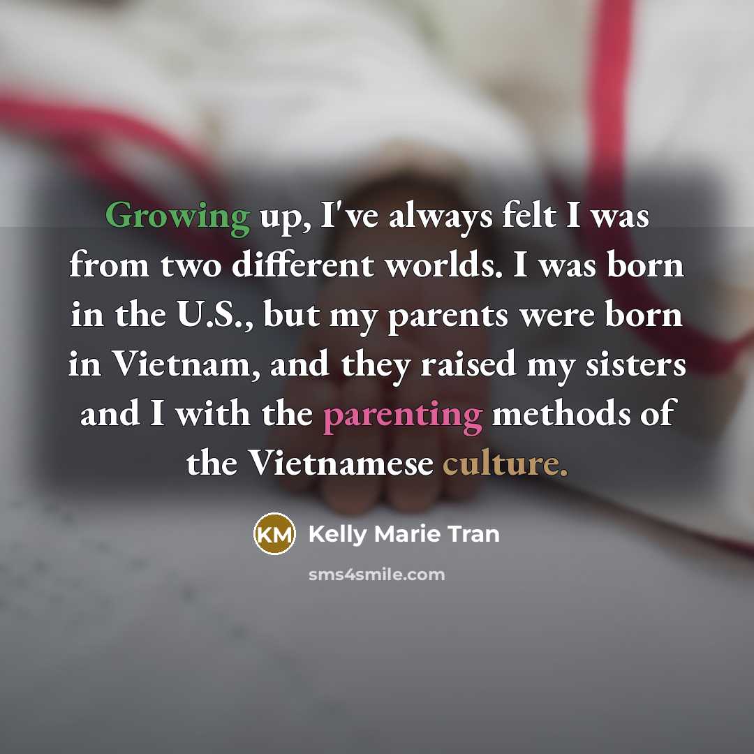 “Growing up, I've always felt I was from two different…” quote by Kelly Marie Tran