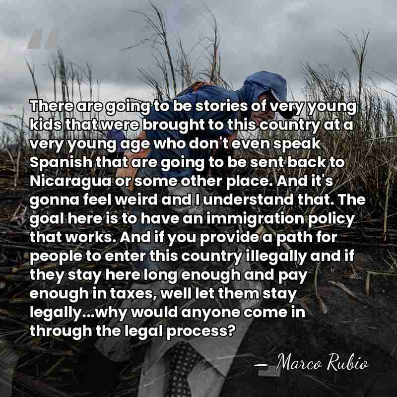 There are going to be stories of very young kids that were&hellip; - Marco Rubio