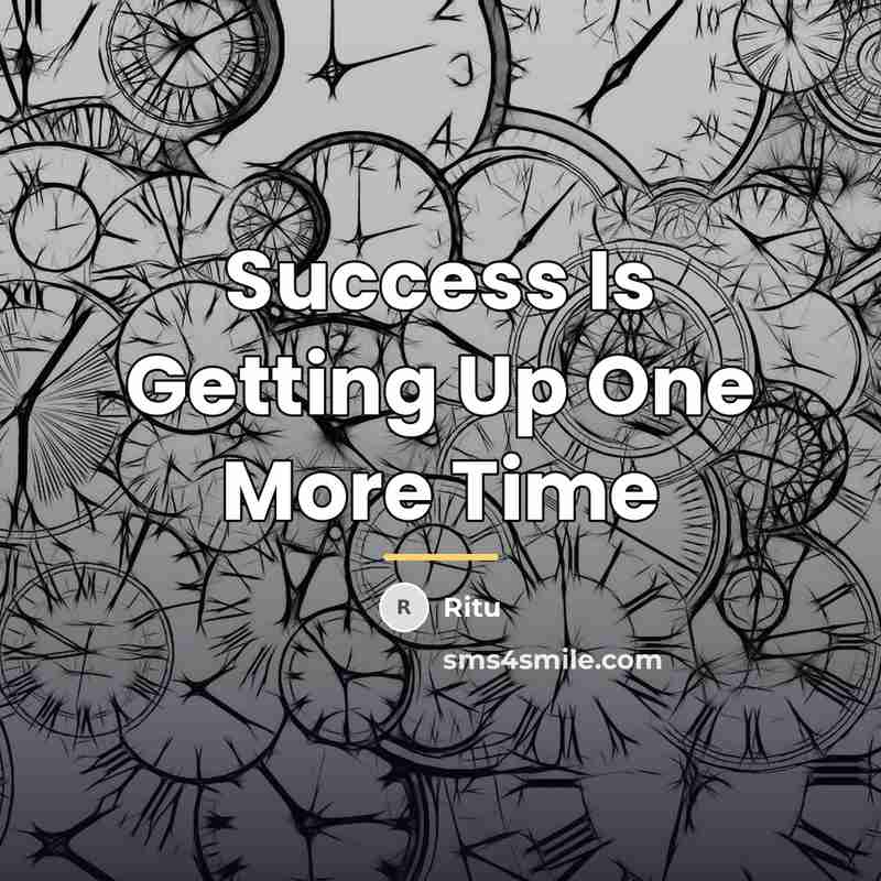 “Success Is Getting Up One More Time…” quote by Ritu