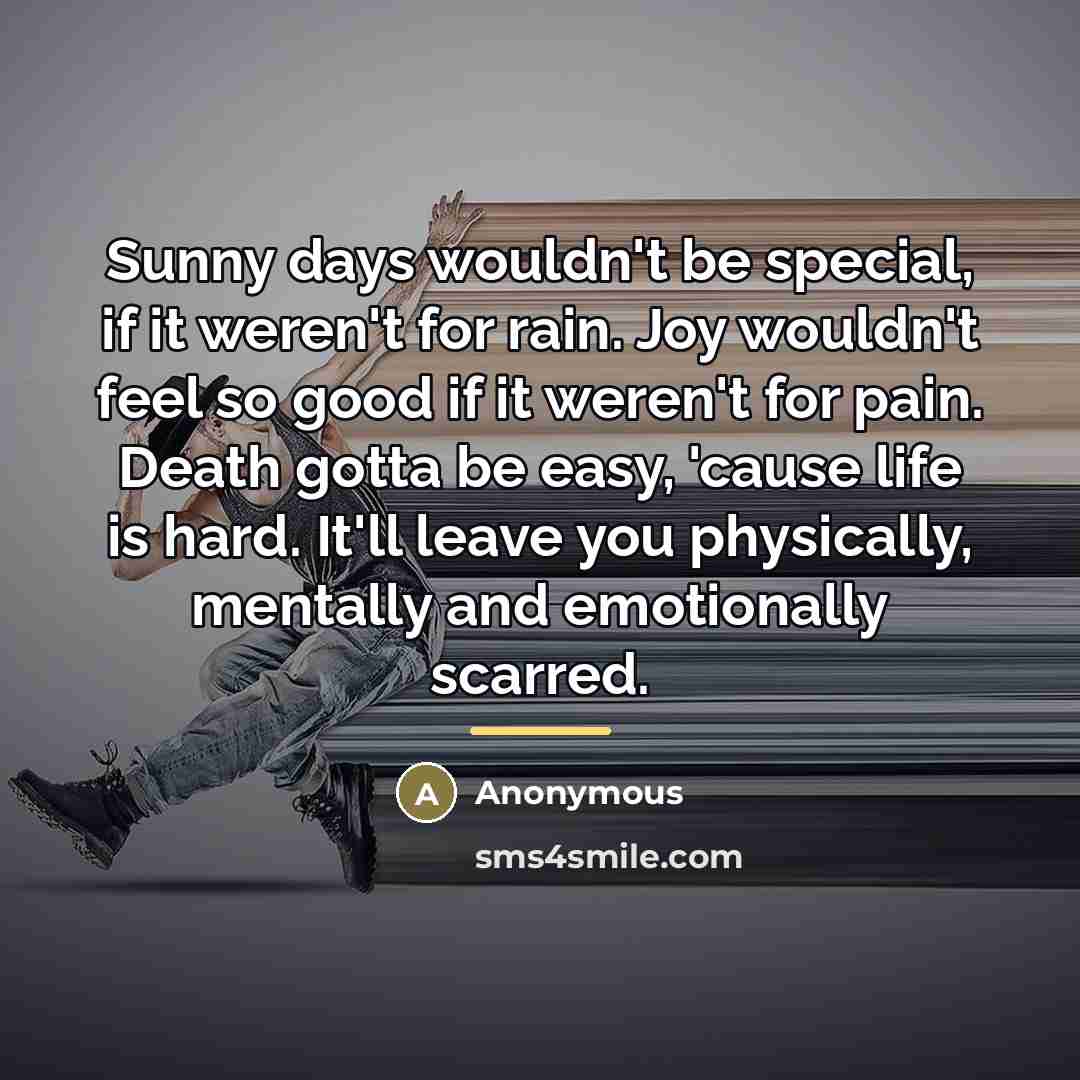 “Sunny days wouldn't be special, if it weren't for rain.…” quote by Anonymous