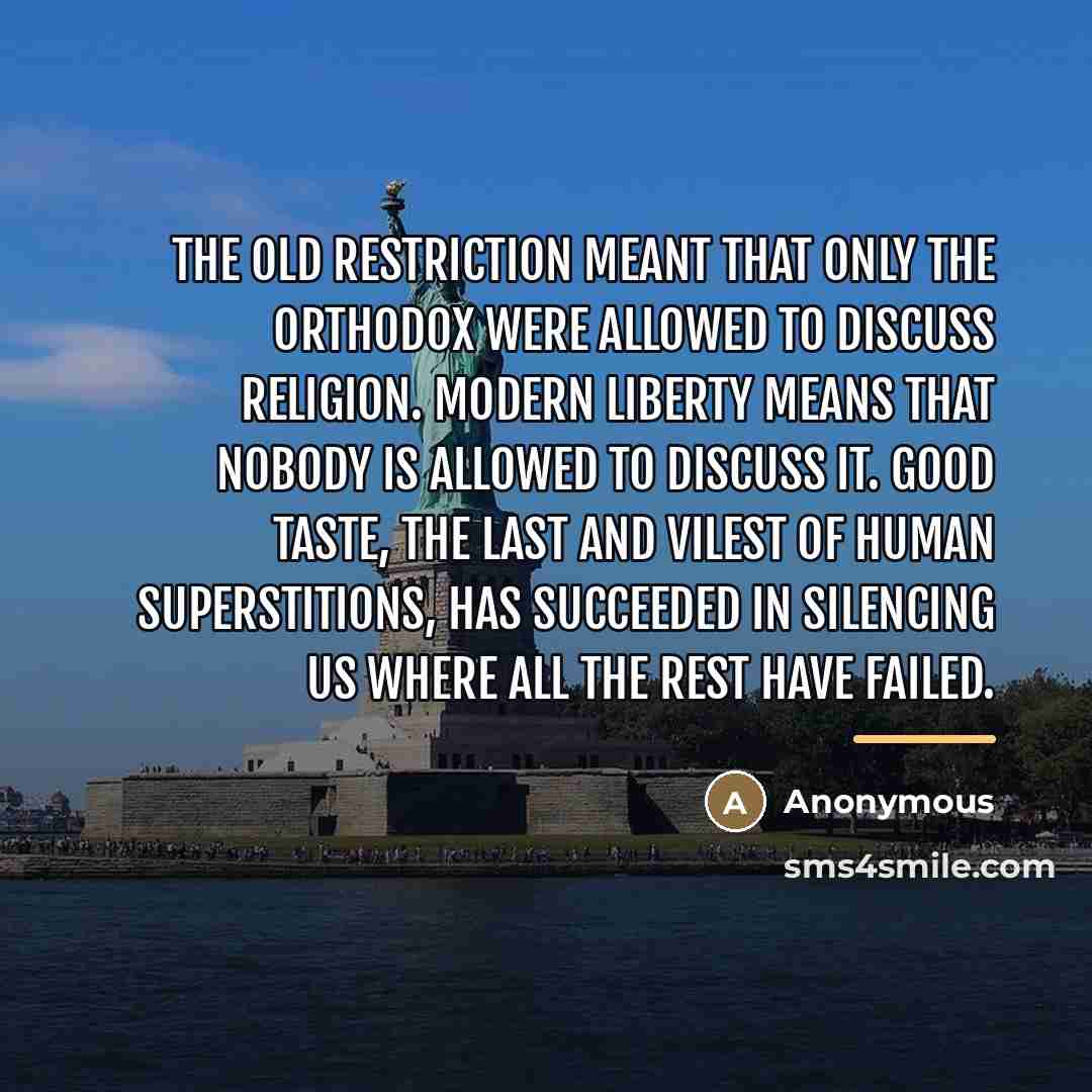 “The old restriction meant that only the orthodox were allowed…” quote by Anonymous