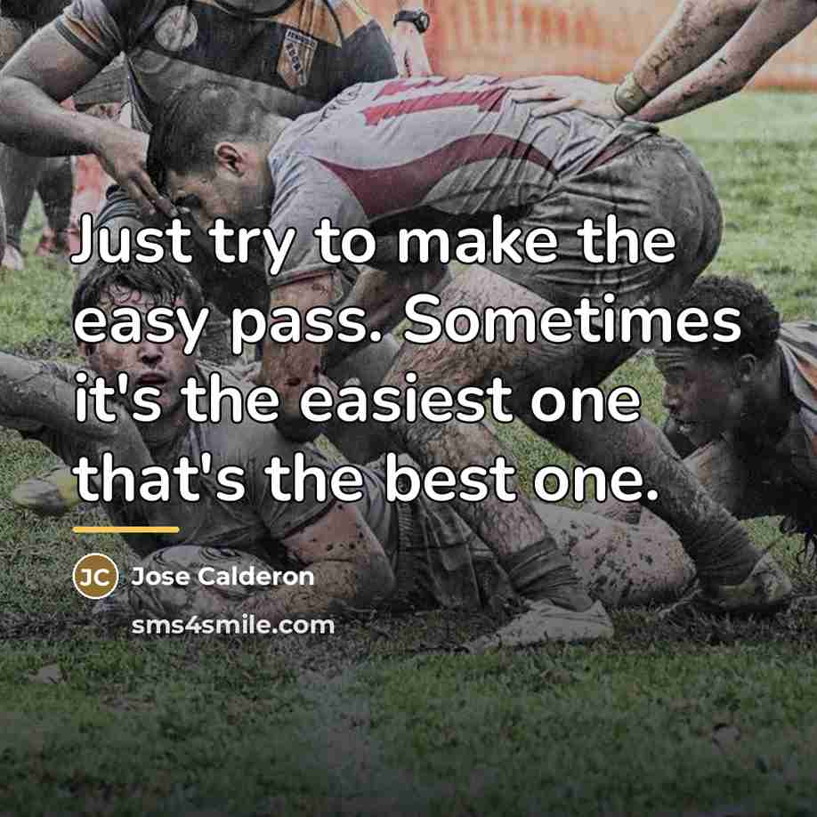 “Just try to make the easy pass. Sometimes it's the…” quote by Jose Calderon