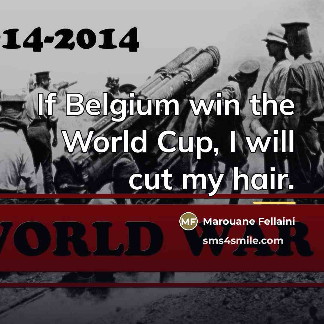 “If Belgium win the World Cup, I will cut my…” quote by Marouane Fellaini