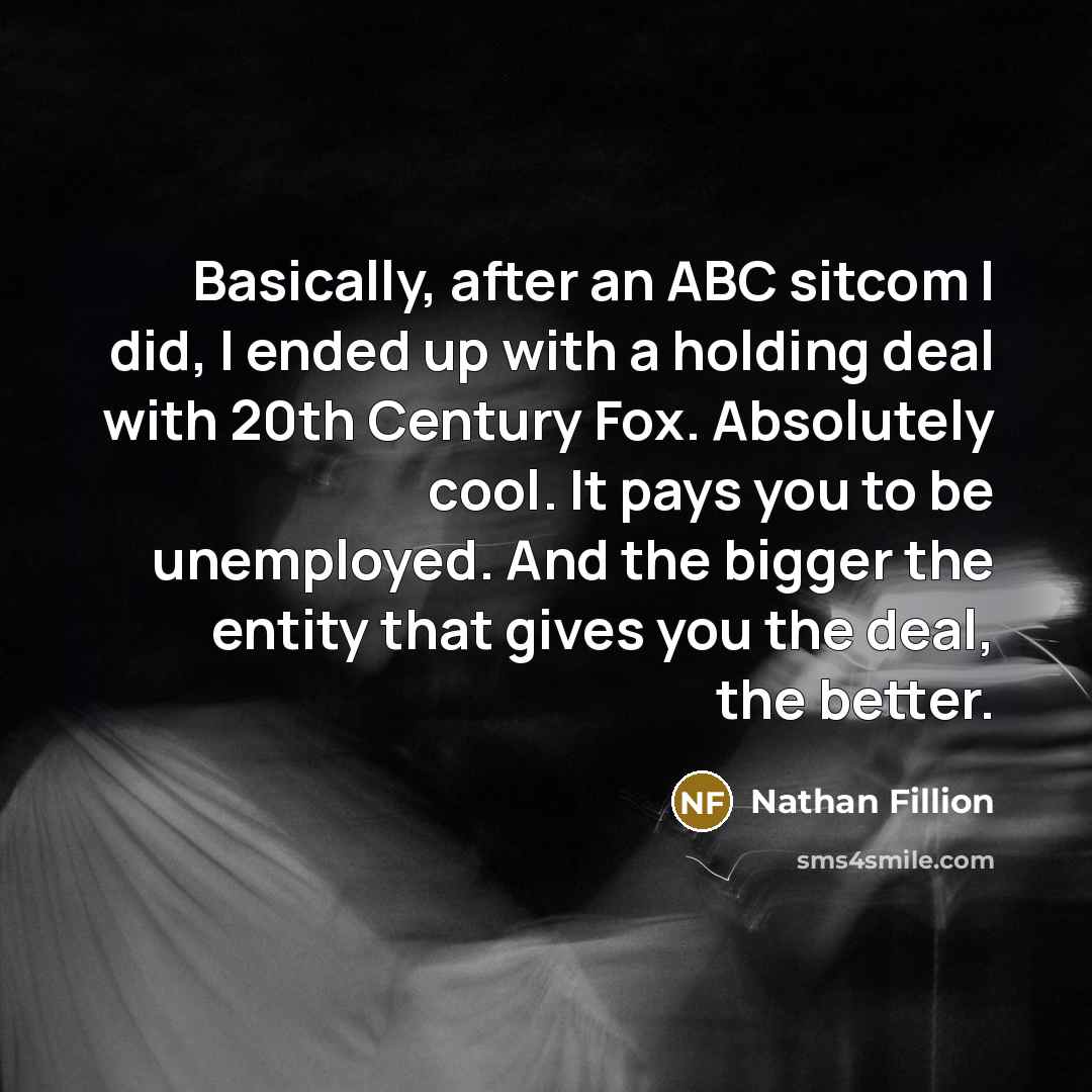 “Basically, after an ABC sitcom I did, I ended up…” quote by Nathan Fillion