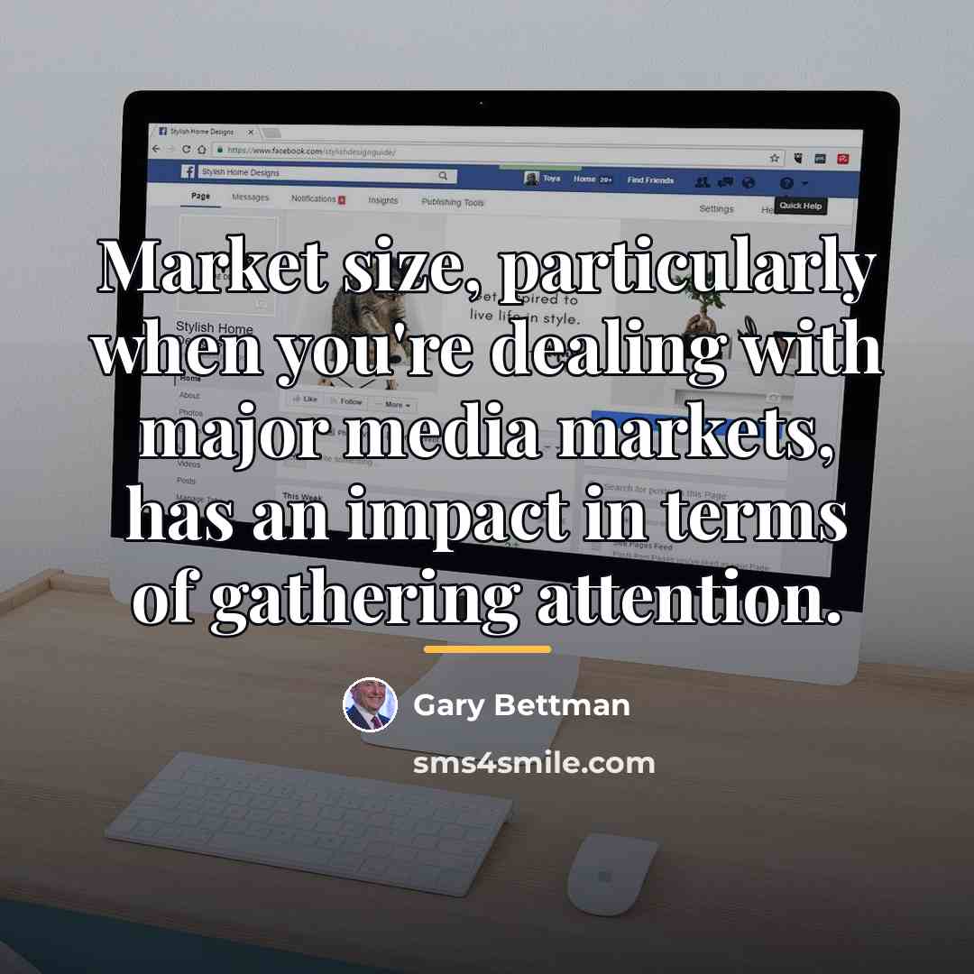 “Market size, particularly when you're dealing with major media markets,…” quote by Gary Bettman