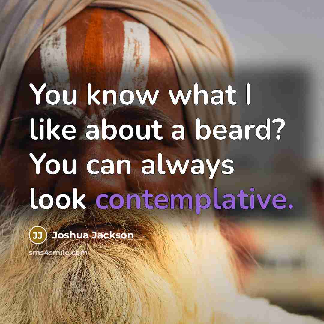 “You know what I like about a beard? You can…” quote by Joshua Jackson