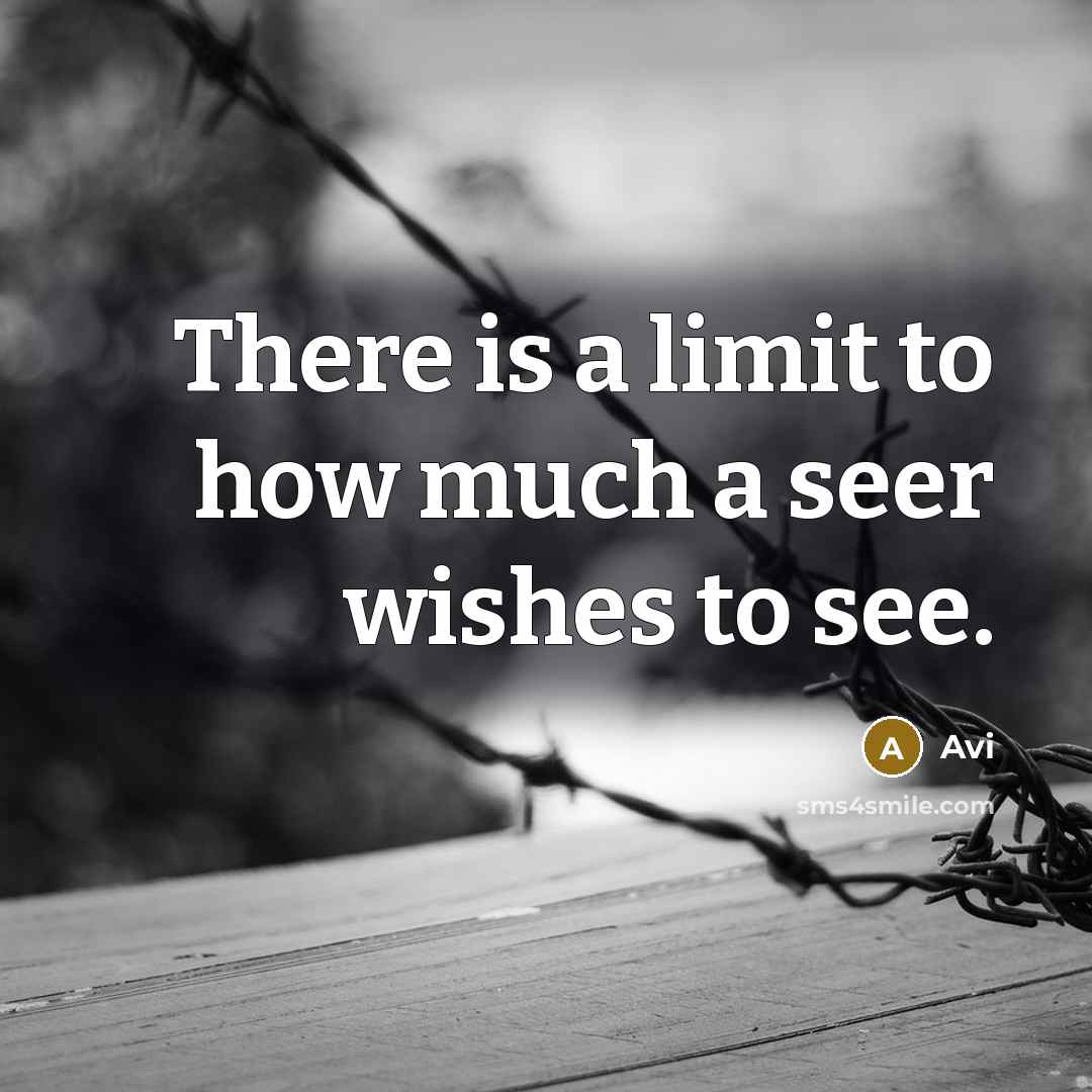 “There is a limit to how much a seer wishes to see.” quote by Avi