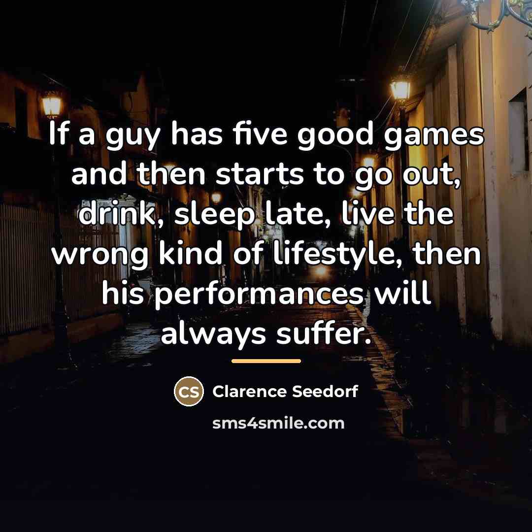 “If a guy has five good games and then starts…” quote by Clarence Seedorf