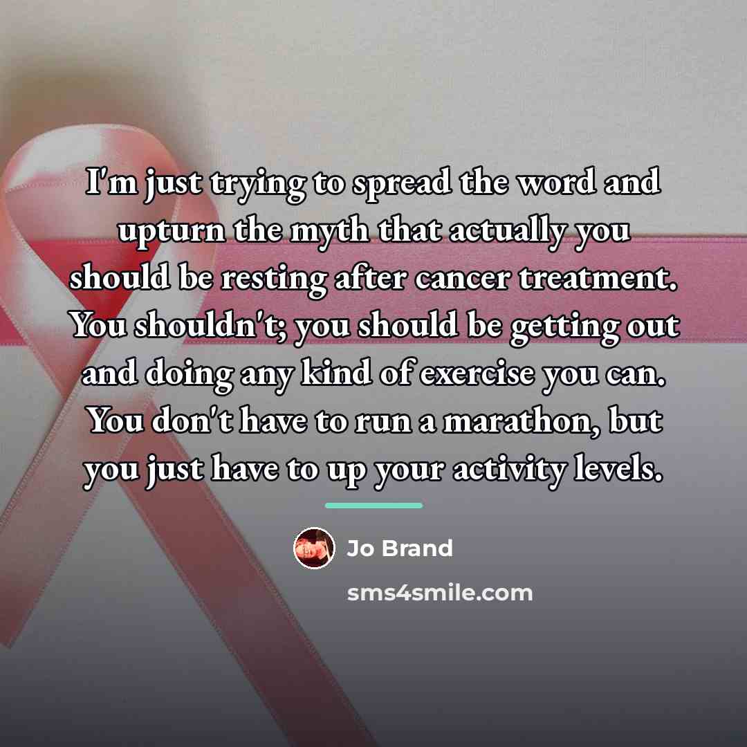 “I'm just trying to spread the word and upturn the…” quote by Jo Brand