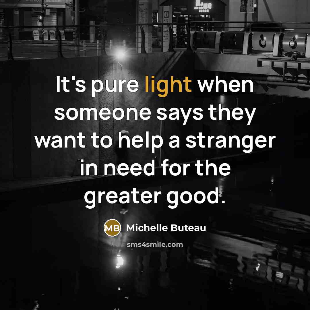 “It's pure light when someone says they want to help…” quote by Michelle Buteau